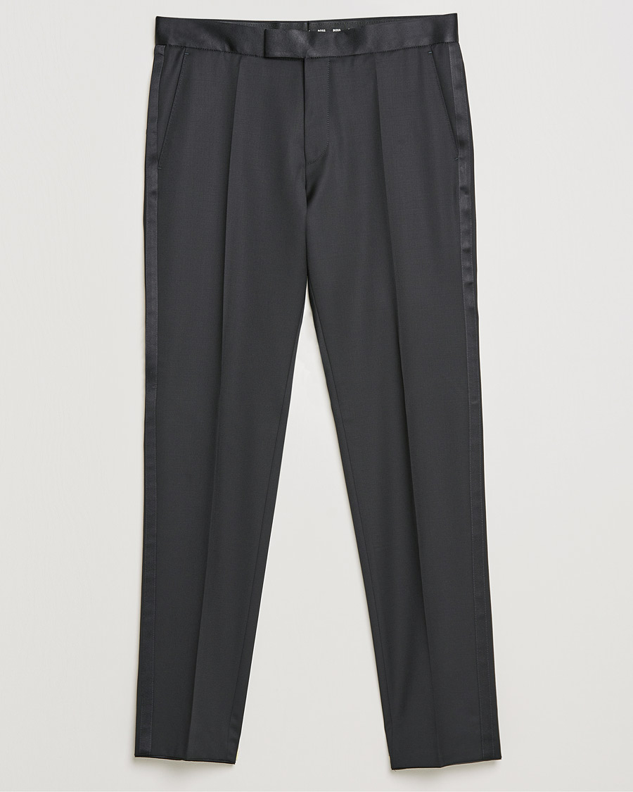 Hombres | Pantalones | BOSS BLACK | Genius Tuxedo Trousers Black