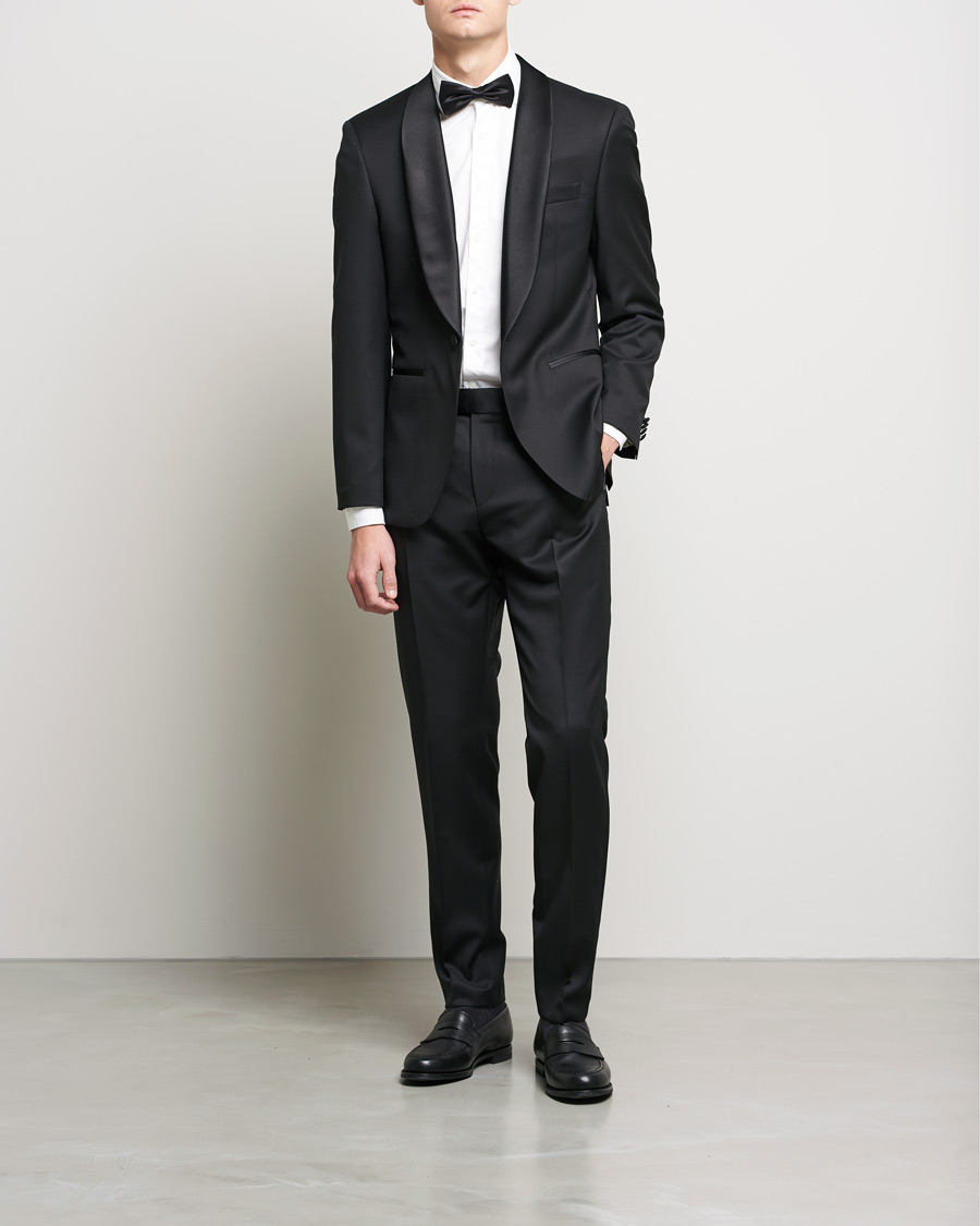 Hombres | Pantalones | BOSS BLACK | Genius Tuxedo Trousers Black