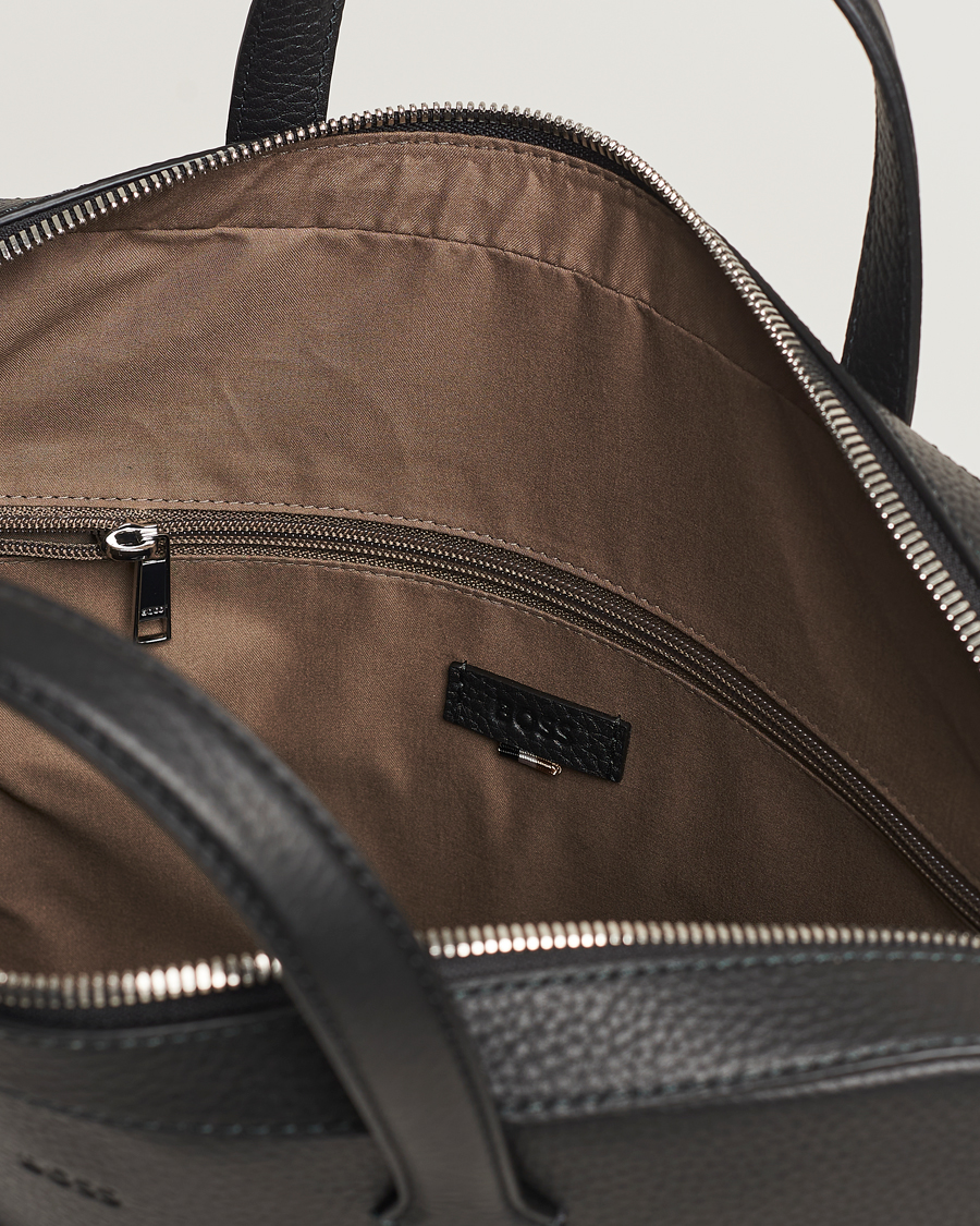 Hombres | Bolsos | BOSS BLACK | Crosstown Computer Leather Bag Black