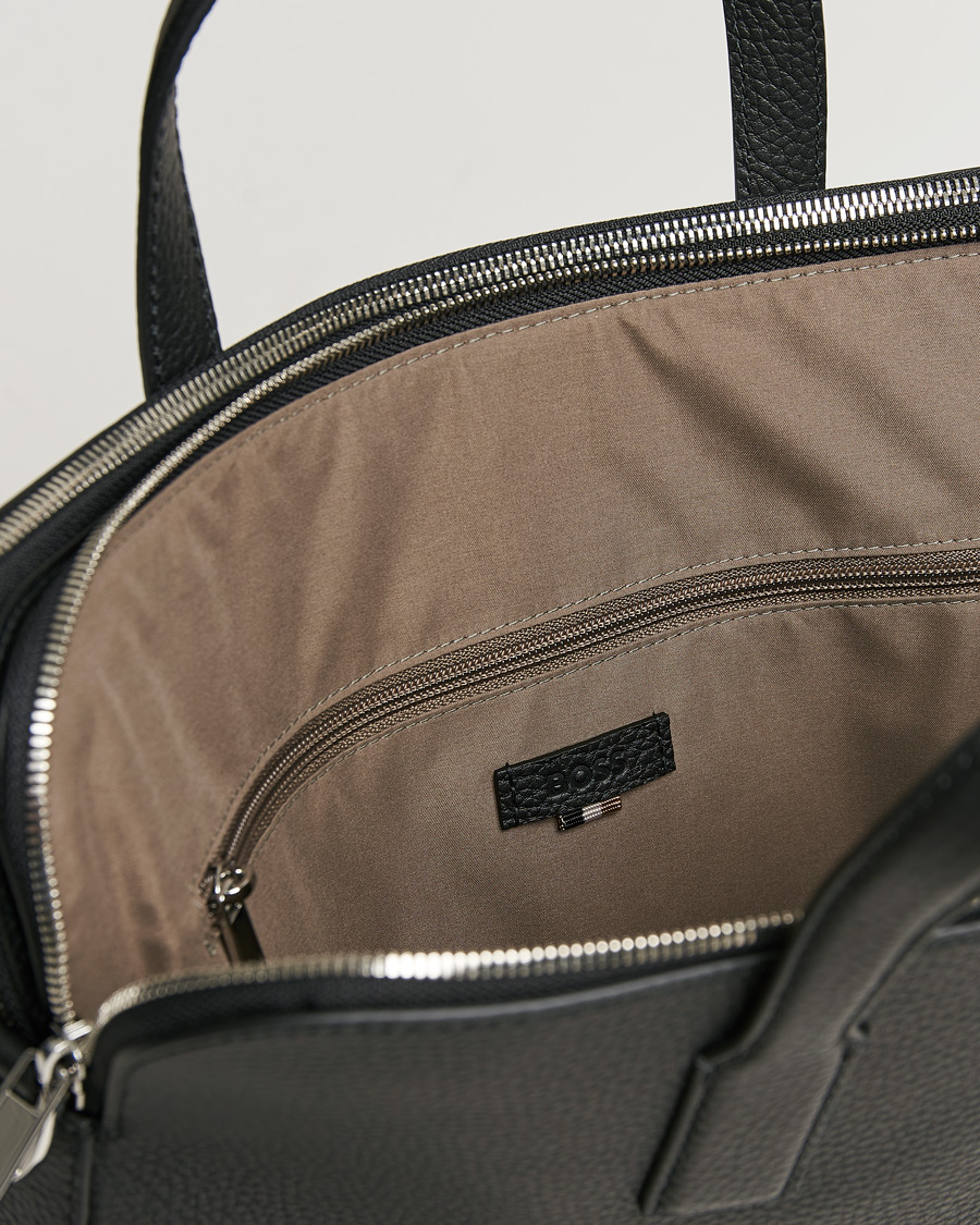 Hombres | Bolsos | BOSS BLACK | Crosstown Slim Computer Leather Bag Black