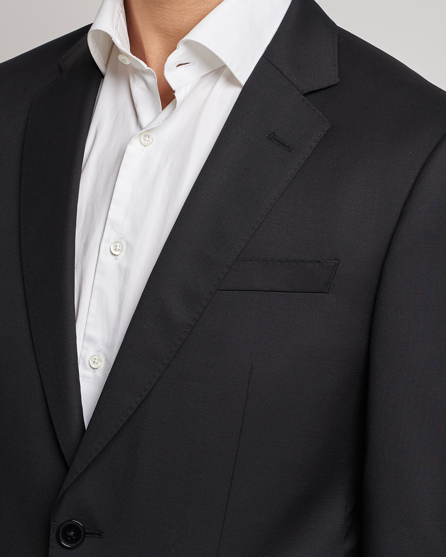 Hombres | Blazers | BOSS BLACK | Huge Slim Fit Wool Blazer Black