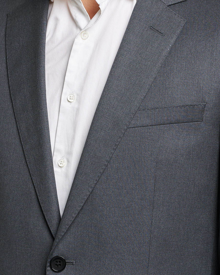 Hombres | Blazers | BOSS BLACK | Huge Slim Fit Wool Blazer Dark Grey