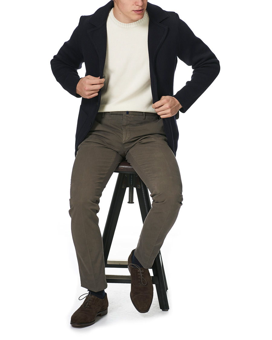 Hombres | Blazers | Stenströms | Milano Knitted Merino Blazer Navy