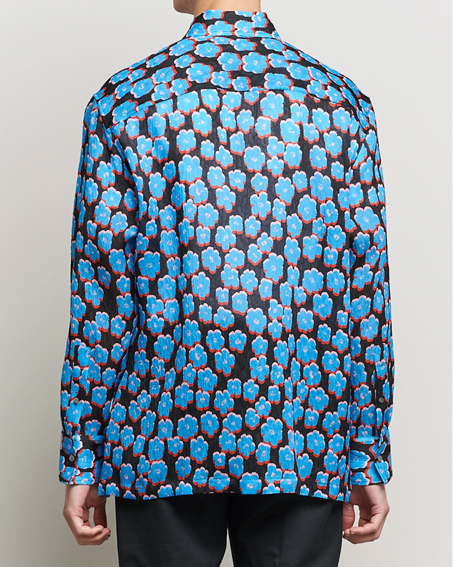 Hombres | Camisas | Lanvin | Printed Flower Shirt Black/Blue