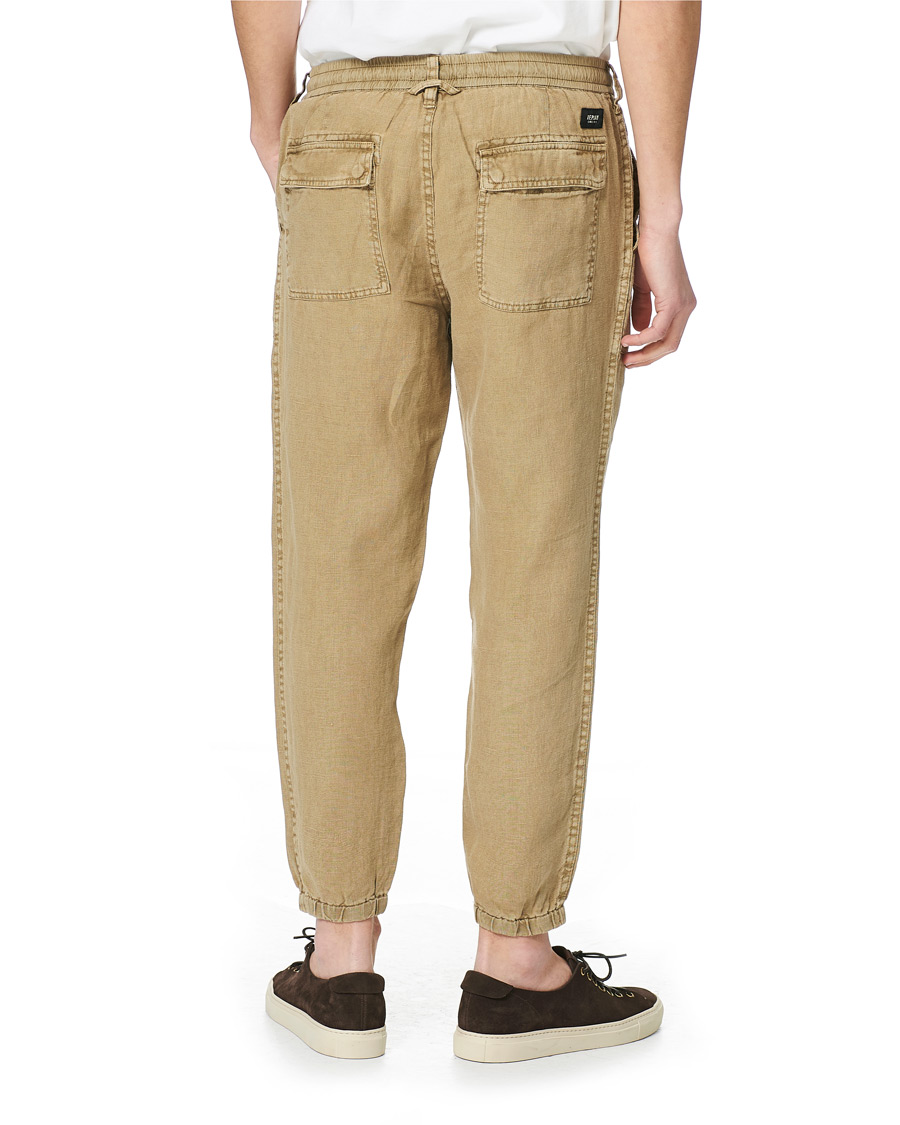 Hombres | Pantalones | Replay | Linen Drawstring Pants Khaki