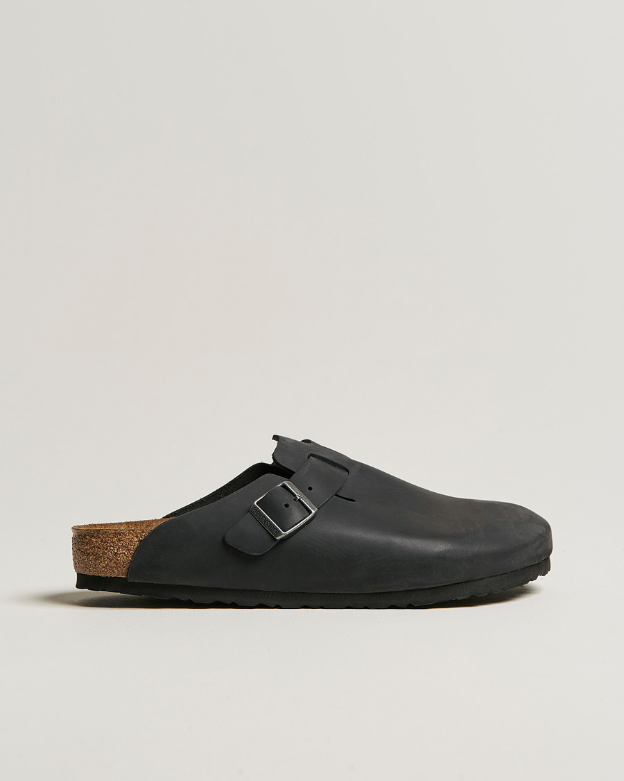 Hombres | Sandalias y chanclas | BIRKENSTOCK | Boston Classic Footbed Black Oiled Leather