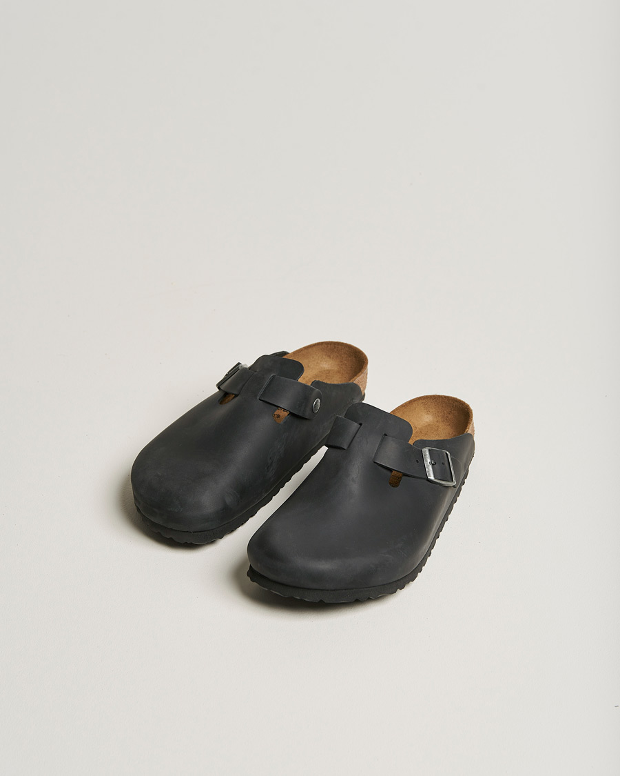 Hombres | Zapatos | BIRKENSTOCK | Boston Classic Footbed Black Oiled Leather