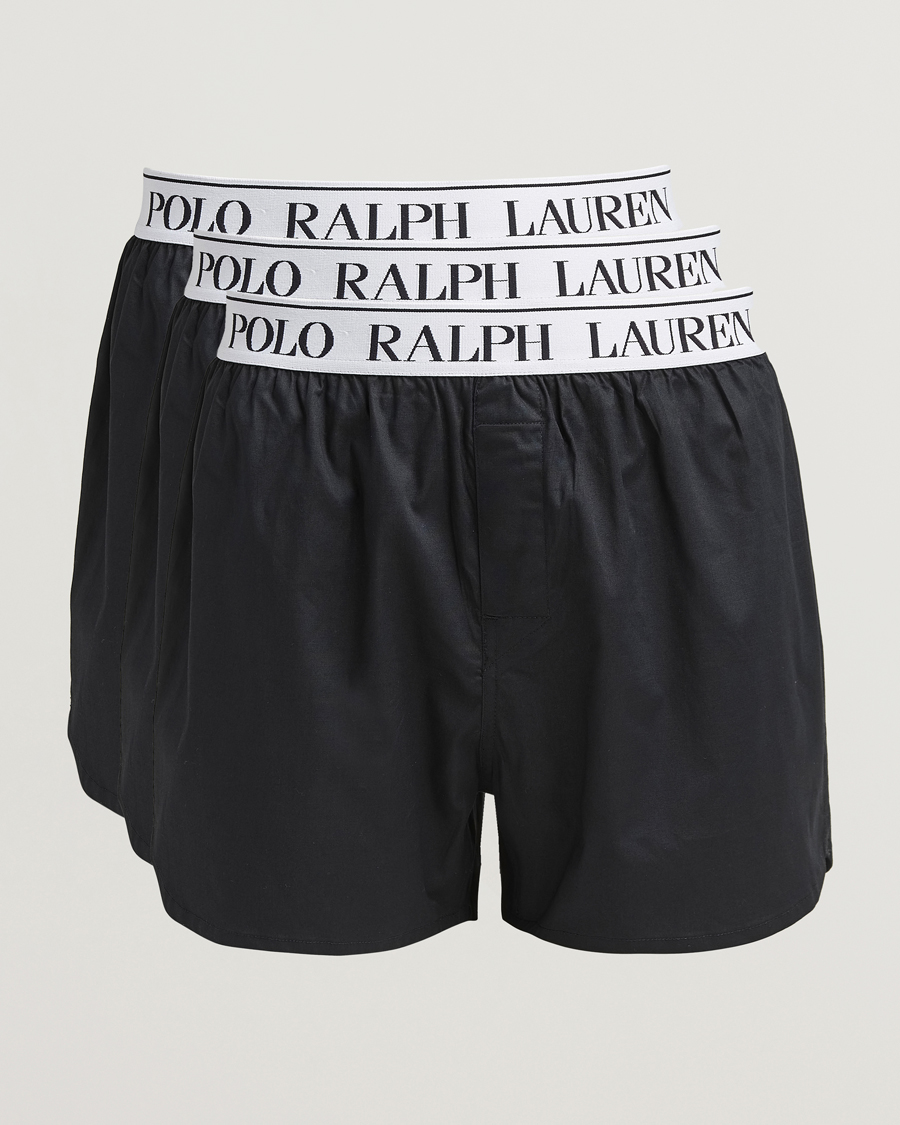 Hombres | Ropa interior y calcetines | Polo Ralph Lauren | 3-Pack Elastic Boxer Black