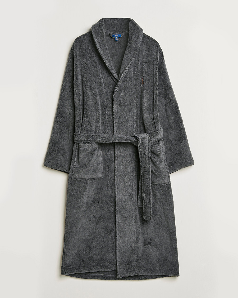 Hombres | Polo Ralph Lauren Cotton Terry Robe Dark Slate | Polo Ralph Lauren | Cotton Terry Robe Dark Slate