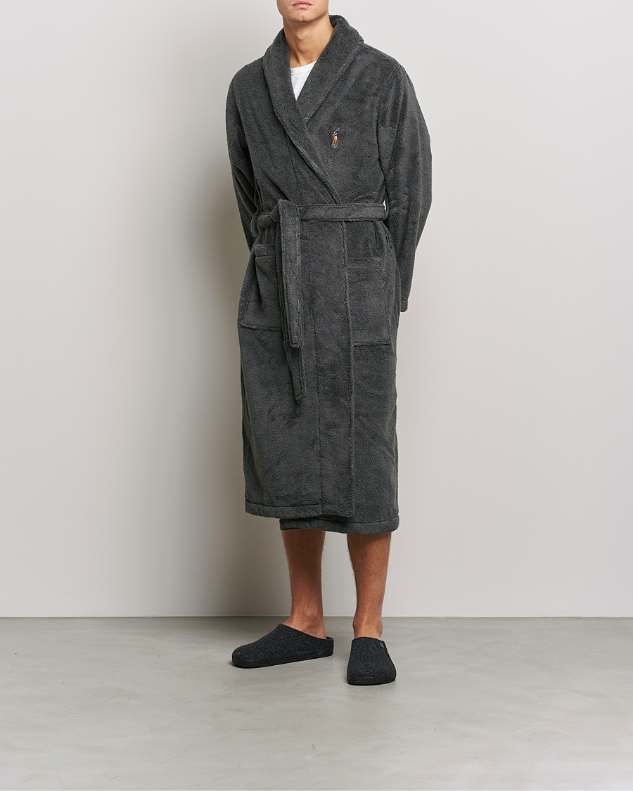 Hombres | Polo Ralph Lauren Cotton Terry Robe Dark Slate | Polo Ralph Lauren | Cotton Terry Robe Dark Slate