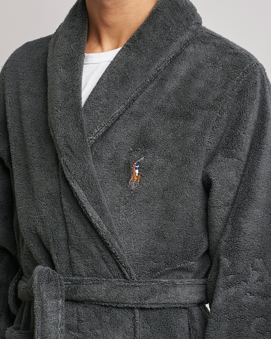 Hombres | Polo Ralph Lauren Cotton Terry Robe Dark Slate | Polo Ralph Lauren | Cotton Terry Robe Dark Slate