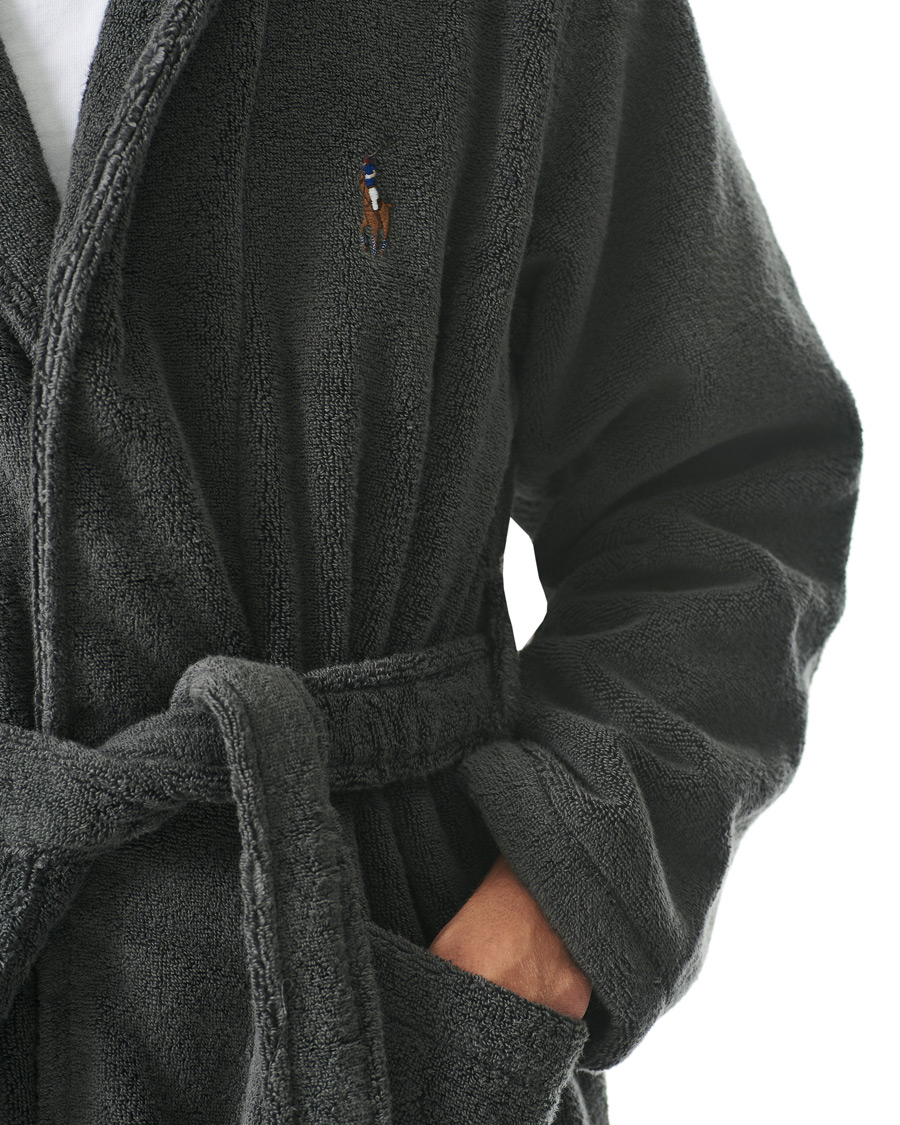 Hombres | Polo Ralph Lauren Cotton Terry Robe Dark Slate | Polo Ralph Lauren | Cotton Terry Robe Dark Slate