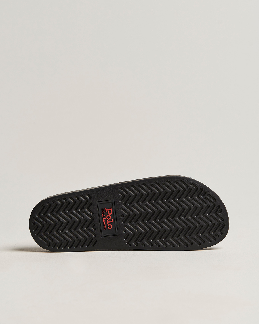 Hombres | Polo Ralph Lauren Logo Slides Black | Polo Ralph Lauren | Logo Slides Black