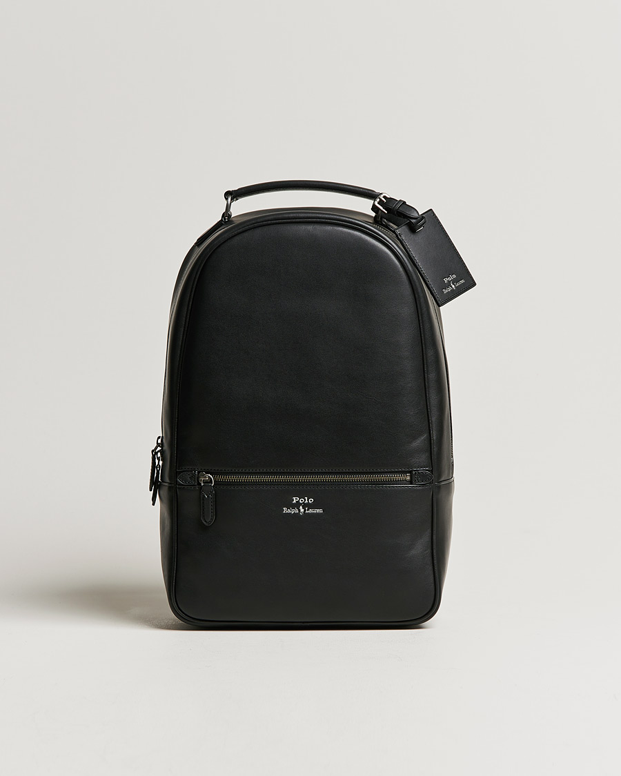 Hombres | Polo Ralph Lauren Leather Backpack Black | Polo Ralph Lauren | Leather Backpack Black