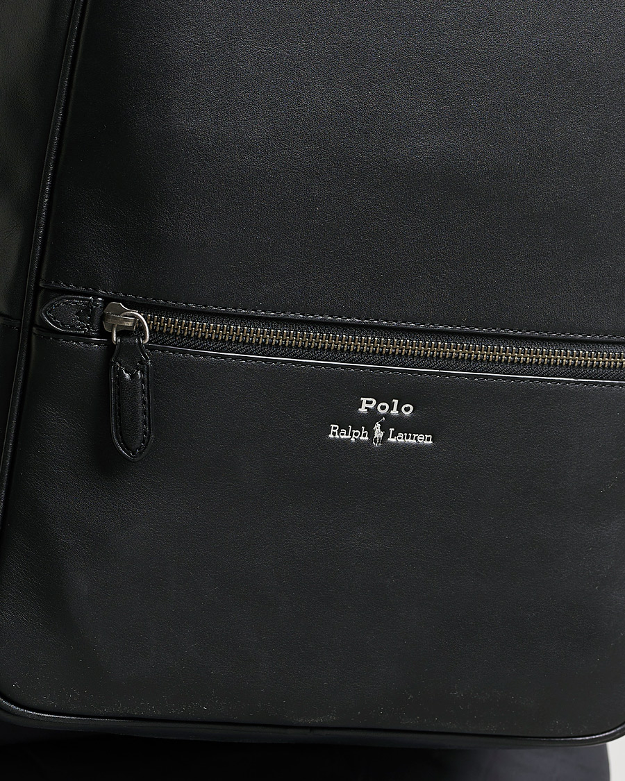 Hombres | Polo Ralph Lauren Leather Backpack Black | Polo Ralph Lauren | Leather Backpack Black