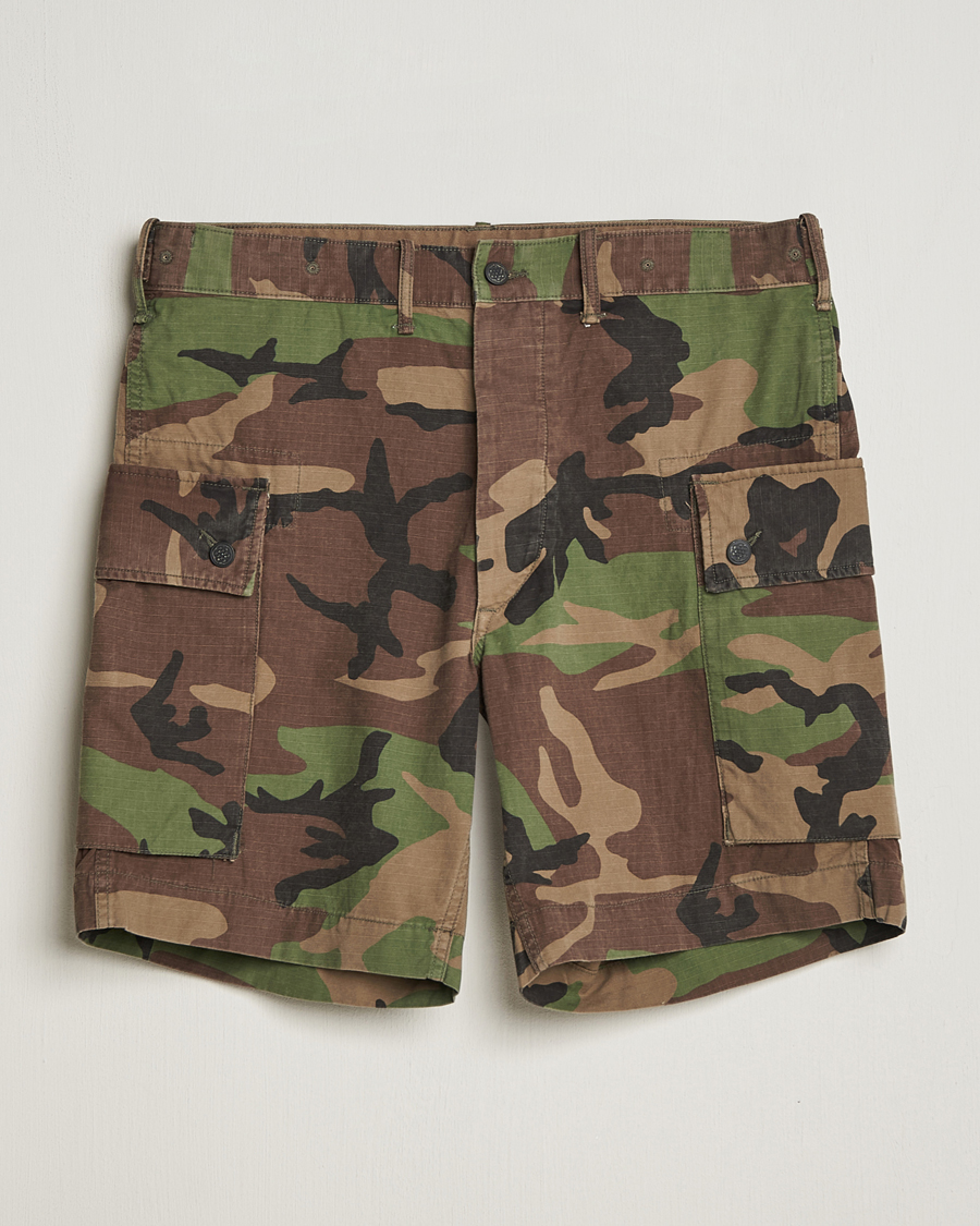 Hombres | Pantalones cortos | RRL | Regiment Cargo Shorts Woodland Camo