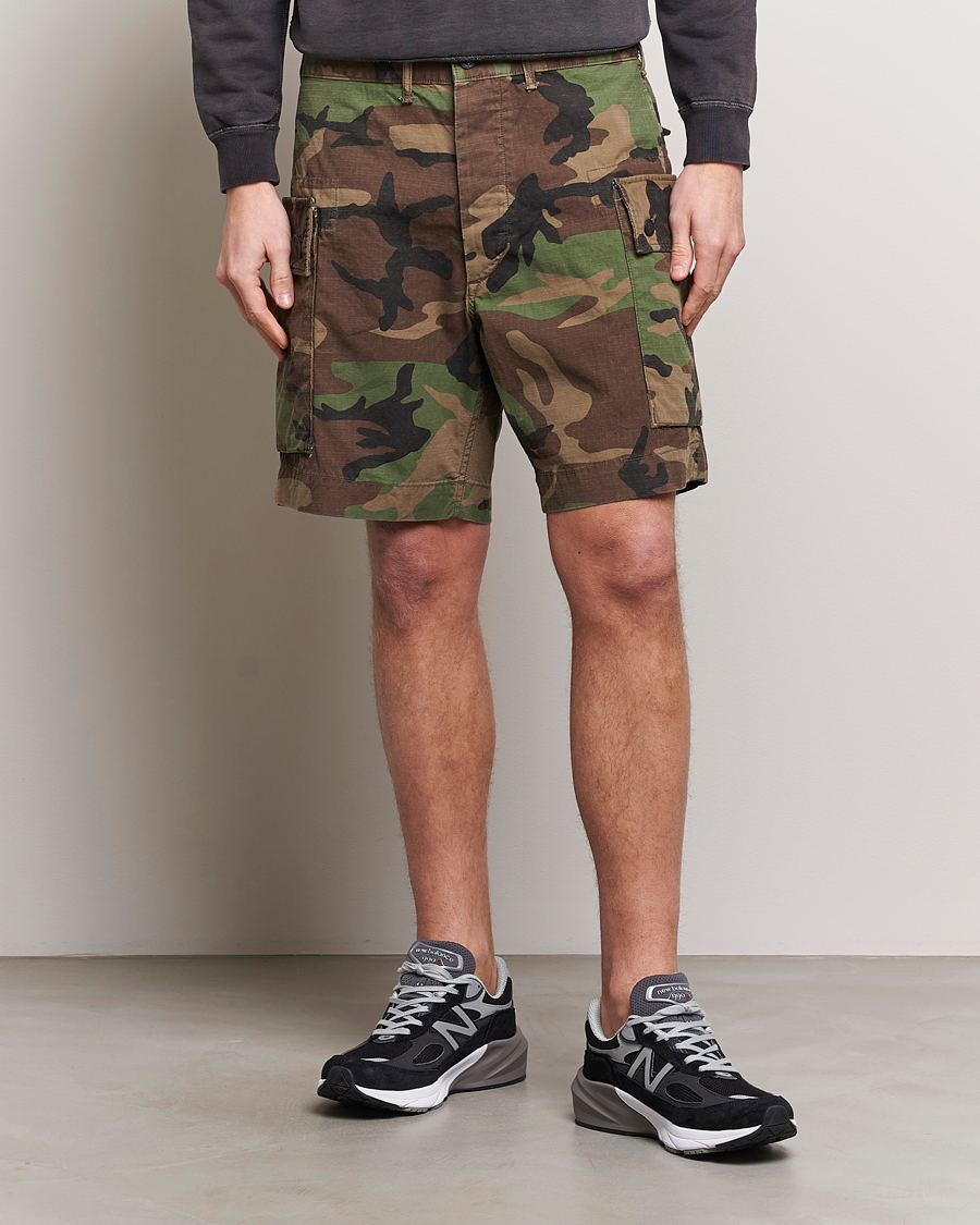 Hombres | Pantalones cortos | RRL | Regiment Cargo Shorts Woodland Camo