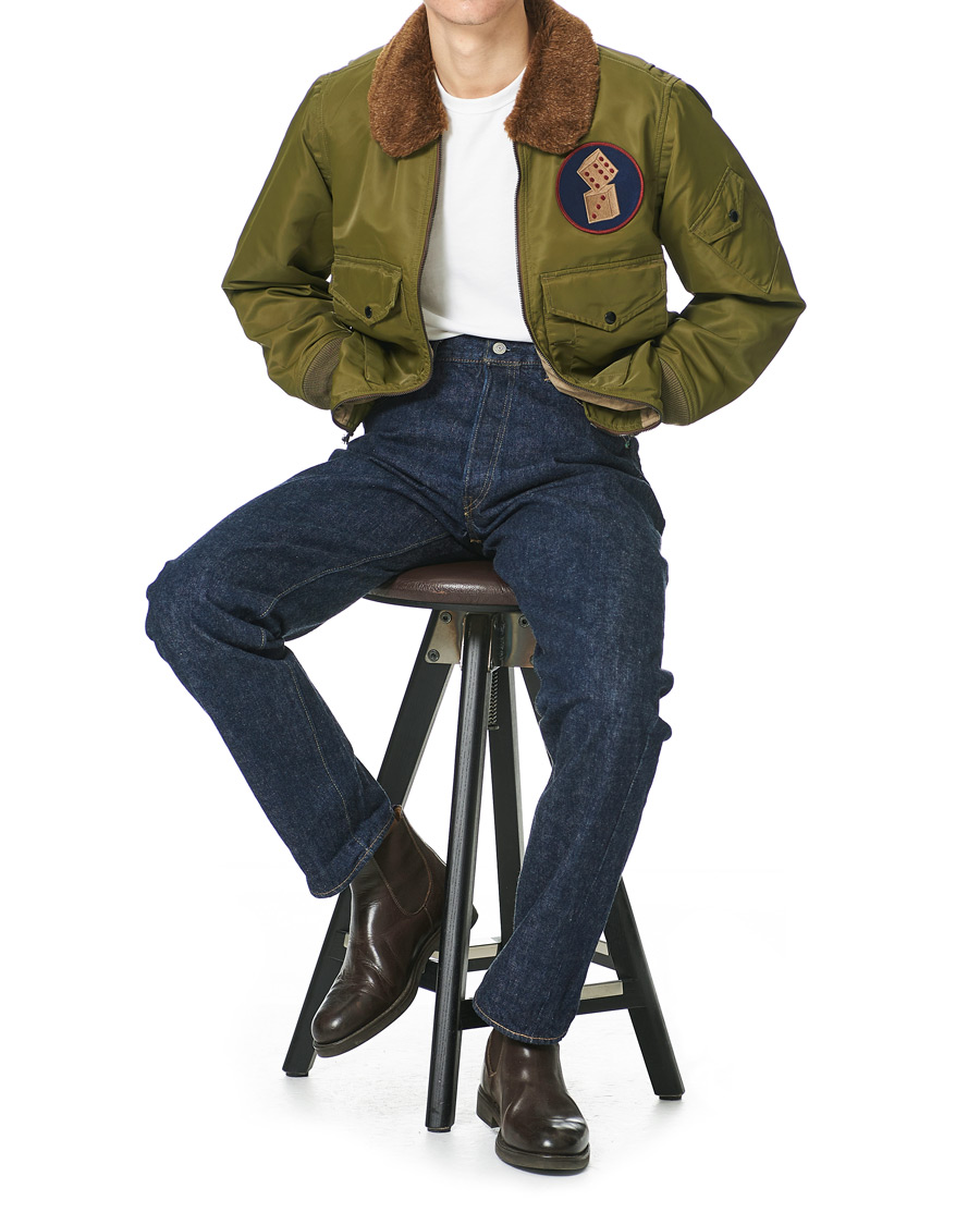 Hombres | Abrigos y chaquetas | RRL | Filton Shearling Bomber Olive