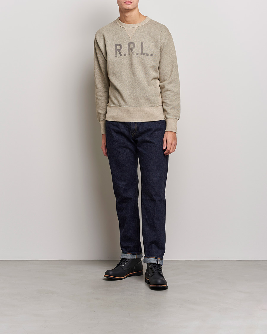 Hombres | Jerséis y prendas de punto | RRL | Double V Sweatshirt Trainer Heather