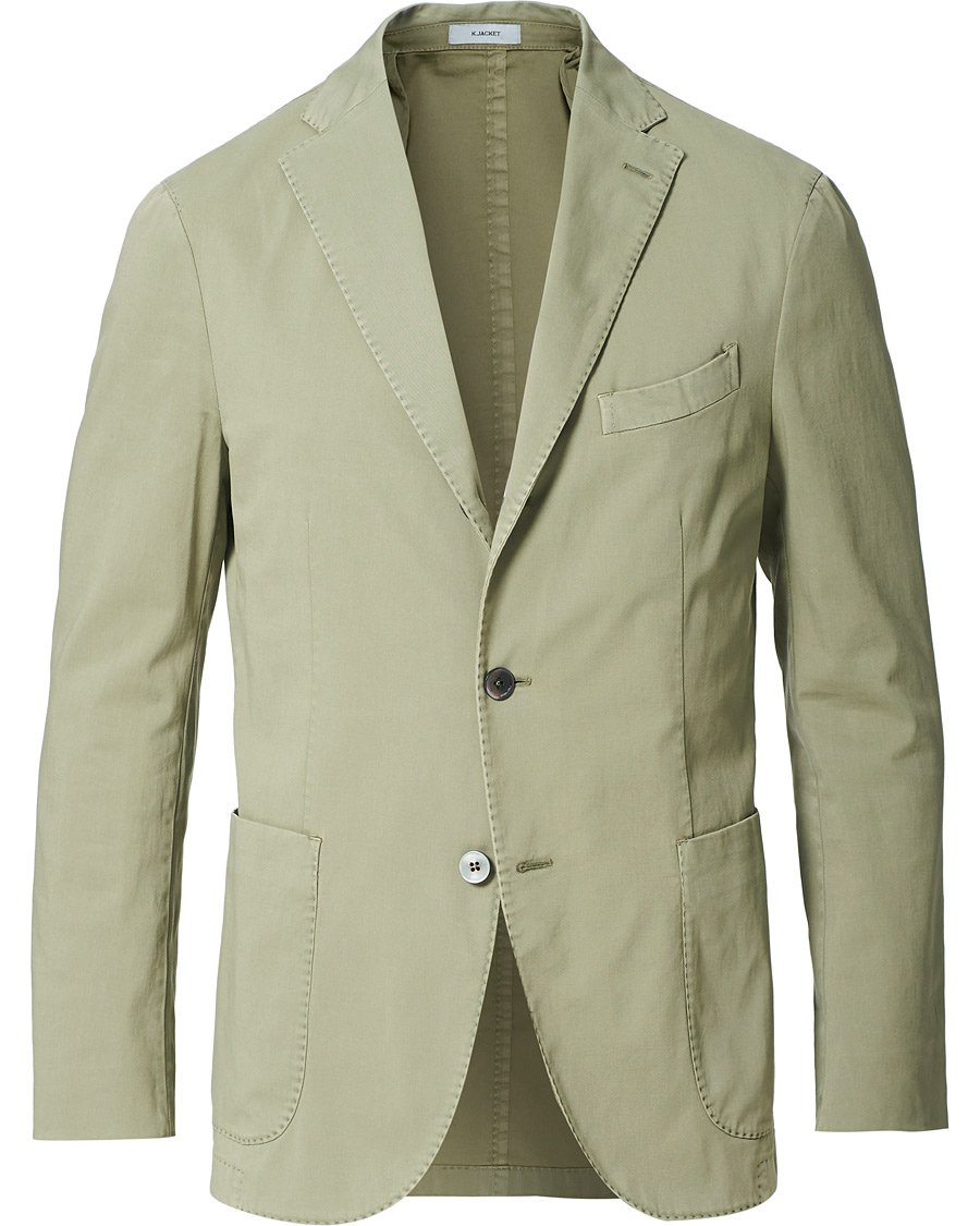 Hombres | Blazers | Boglioli | K Jacket Cotton Stretch Blazer Olive