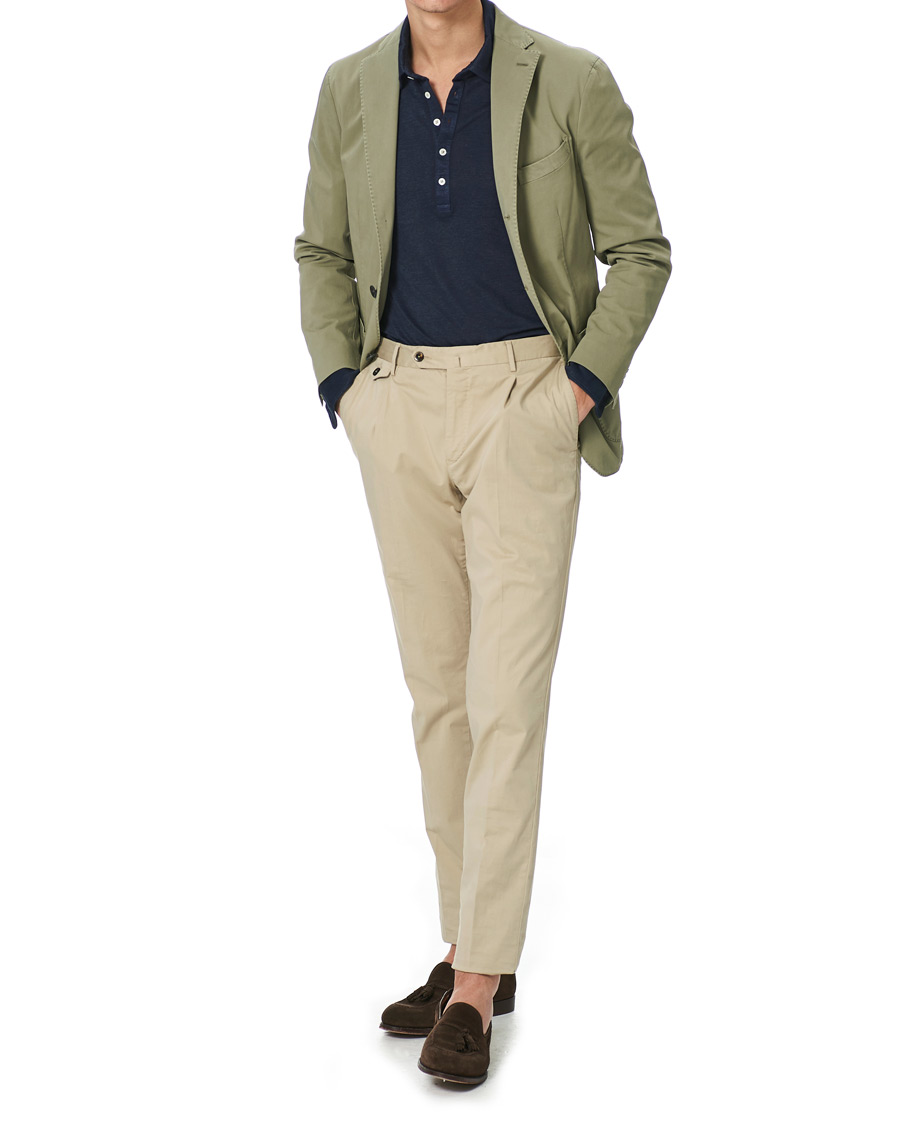 Hombres | Blazers | Boglioli | K Jacket Cotton Stretch Blazer Olive