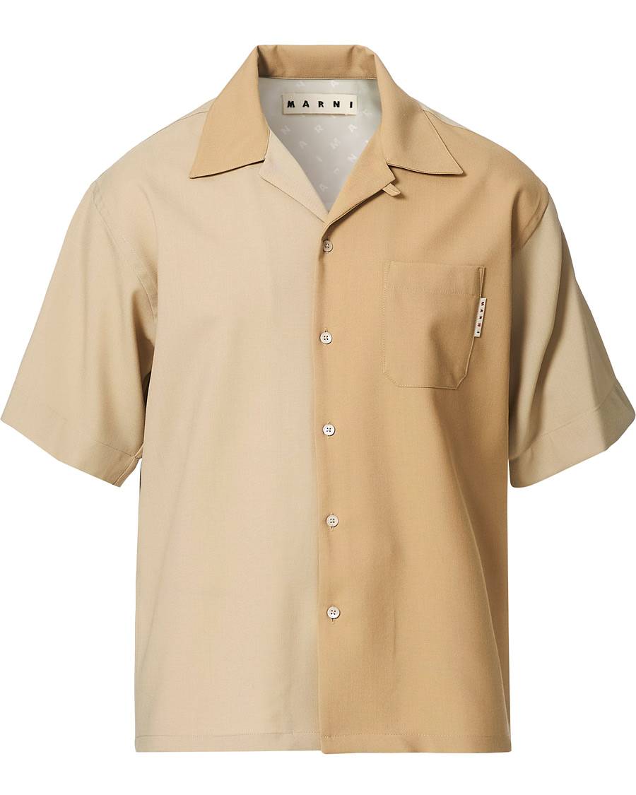 Hombres | Camisas | Marni | Colour Block Bowling Shirt Beige
