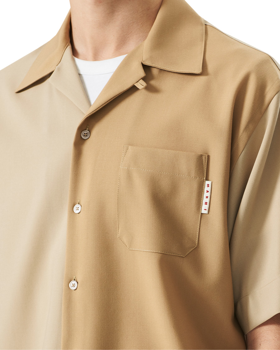 Hombres | Camisas | Marni | Colour Block Bowling Shirt Beige