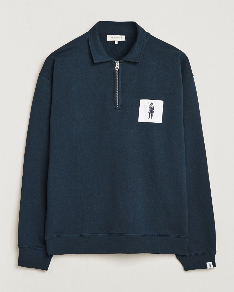 Hombres | Jerséis y prendas de punto | Mackintosh | Dandyman Zip Sweat Navy
