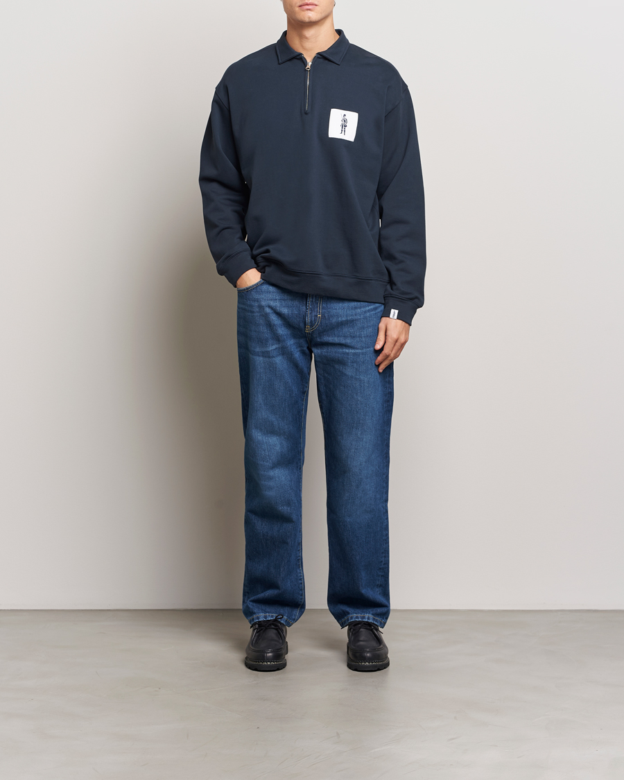 Hombres | Jerséis y prendas de punto | Mackintosh | Dandyman Zip Sweat Navy