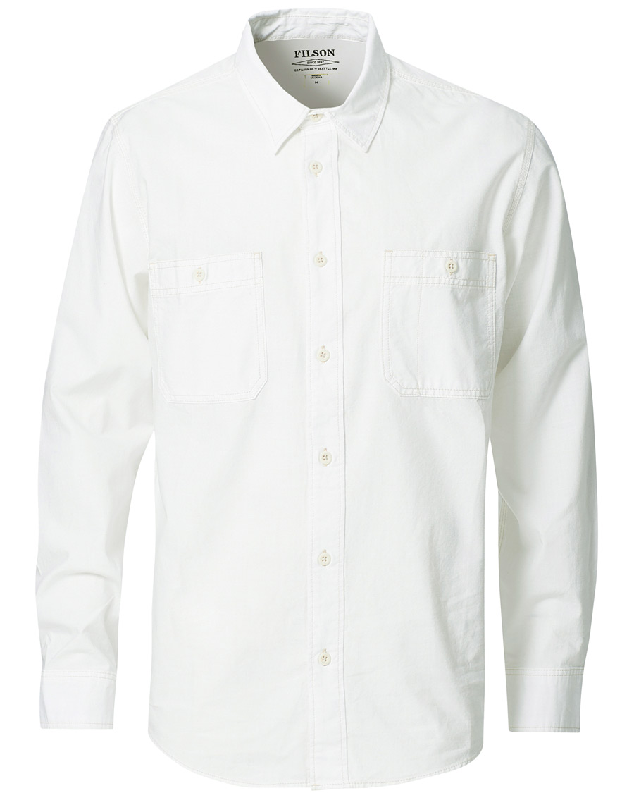 Hombres | Camisas | Filson | Chambray CPO Shirt White