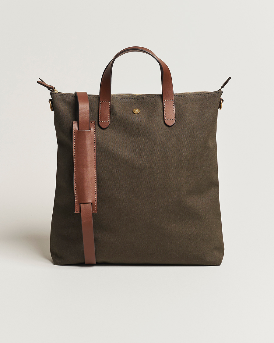 Hombres | Bolsos | Mismo | M/S Canvas Shopper Army/Cuoio