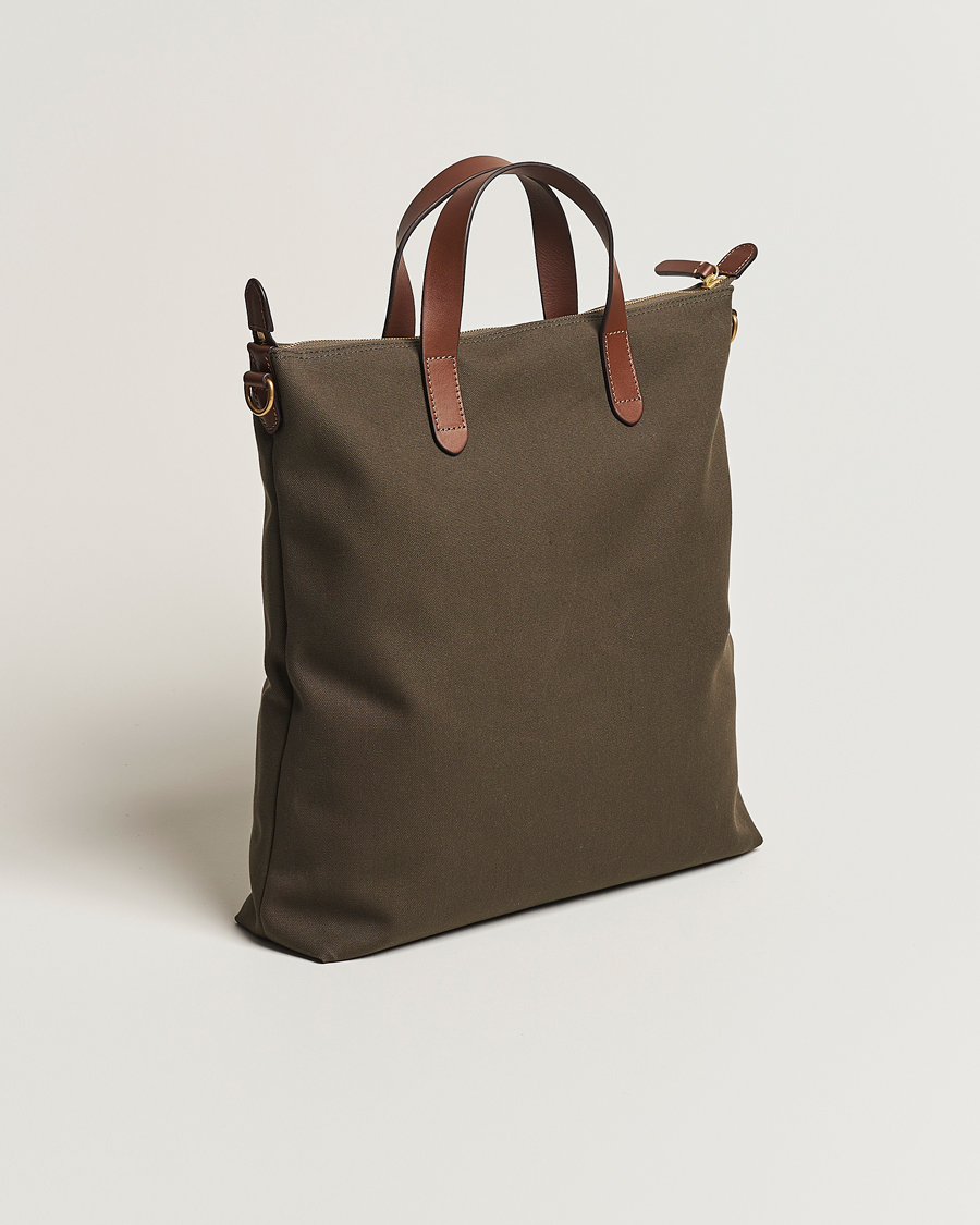 Hombres | Bolsos | Mismo | M/S Canvas Shopper Army/Cuoio