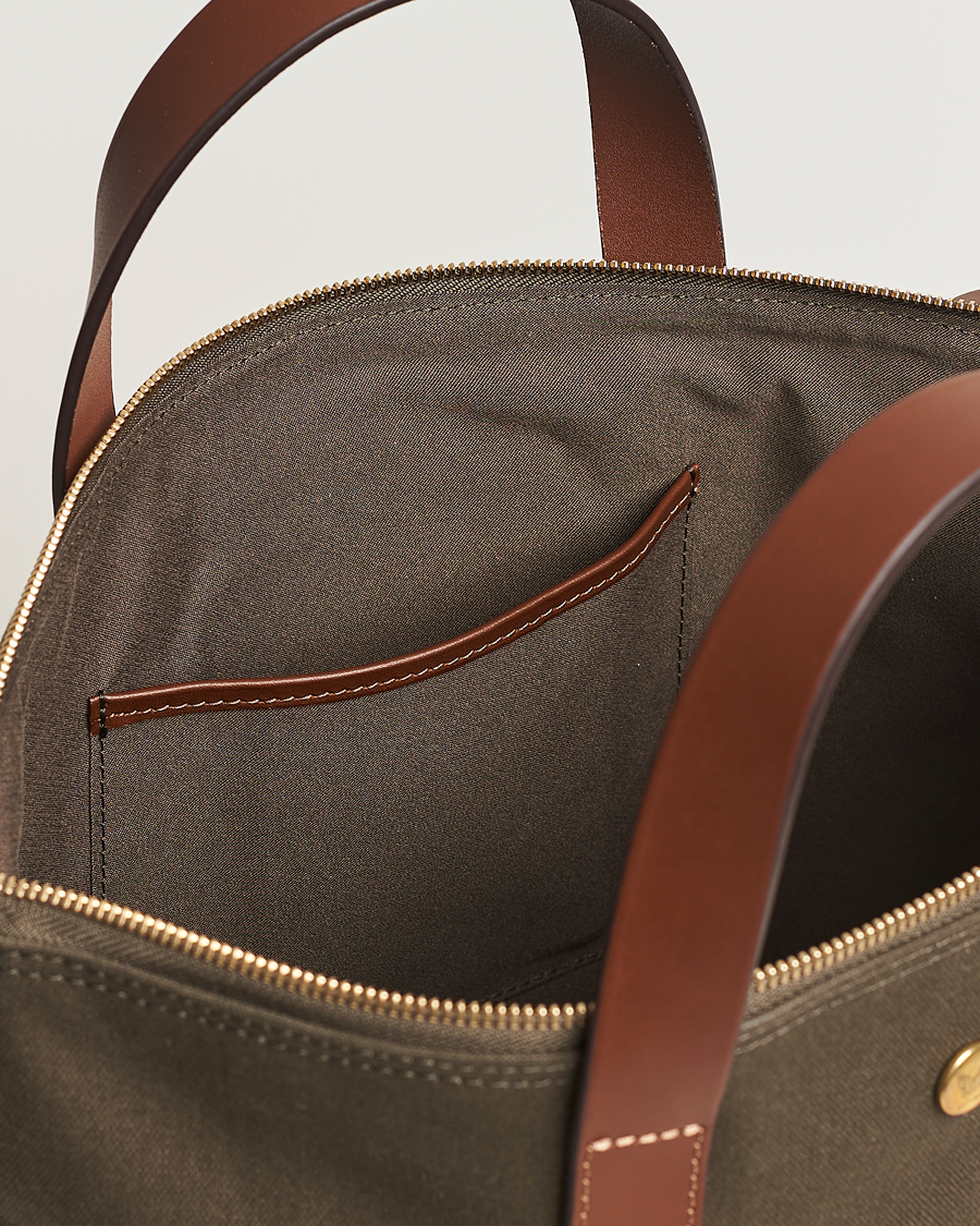 Hombres | Bolsos | Mismo | M/S Canvas Shopper Army/Cuoio