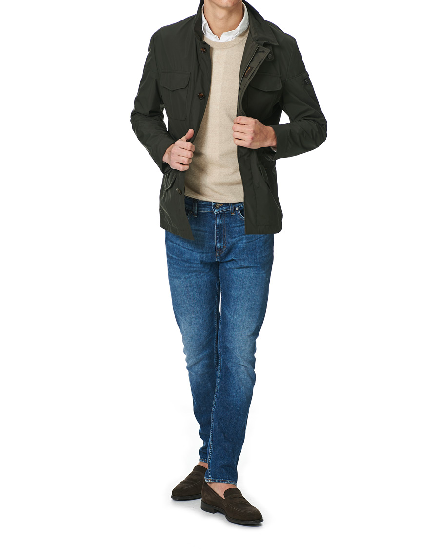 Hombres | Abrigos y chaquetas | MooRER | Waterproof Nylon Field Jacket Forest