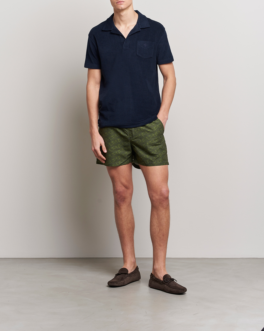 Hombres | Bañadores | OAS | Printed Swimshorts Green Squiggle