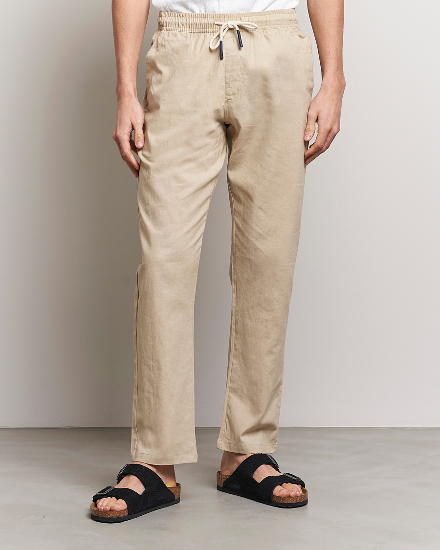 Hombres | Pantalones | OAS | Linen Long Pants Beige