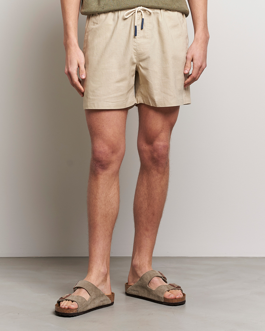 Hombres | Pantalones cortos | OAS | Linen Shorts Beige