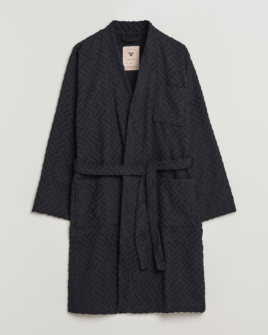 Hombres | Pijamas y batas | OAS | Terry Robe Black Crossroad