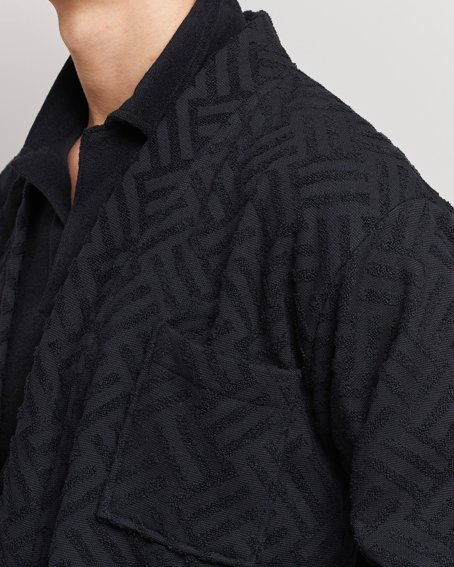 Hombres | Pijamas y batas | OAS | Terry Robe Black Crossroad