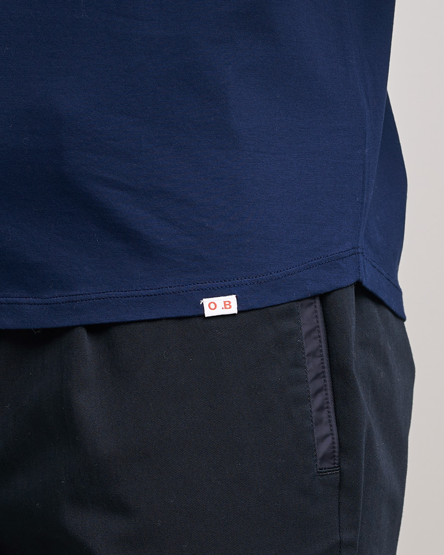 Hombres | Camisetas | Orlebar Brown | OB Crew Neck Mercerised Cotton Tee Navy