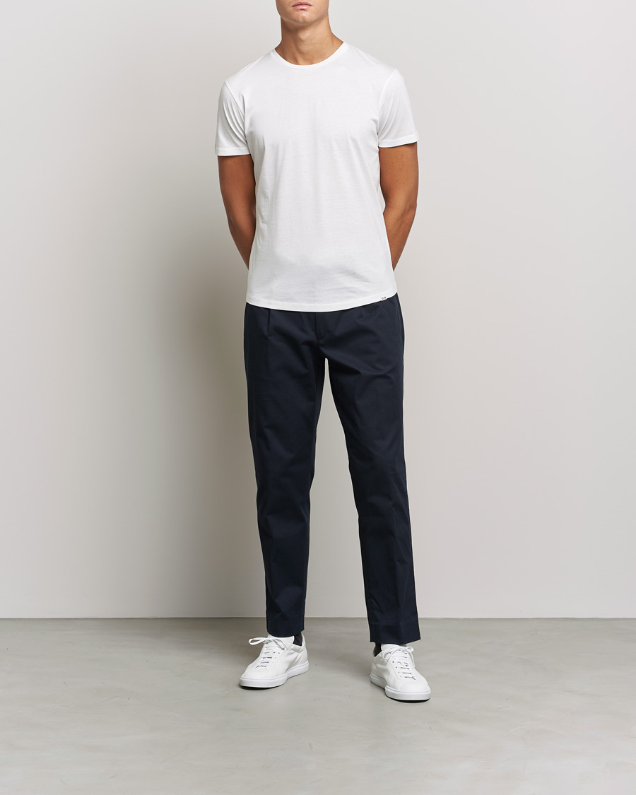 Hombres | Camisetas | Orlebar Brown | OB Crew Neck Mercerised Cotton Tee White