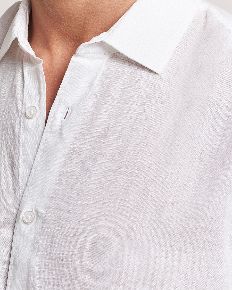 Hombres | Camisas | Orlebar Brown | Giles Linen CLS Shirt White
