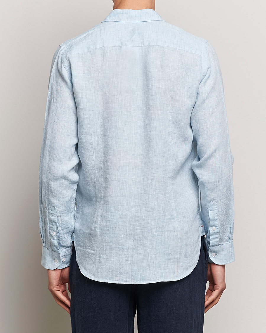 Hombres | Camisas | Orlebar Brown | Giles Linen CLS Shirt Pale Blue/White