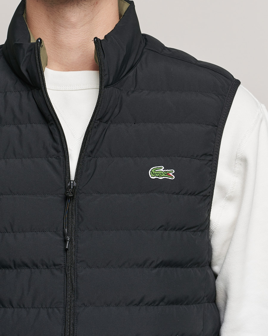 Hombres | Chalecos | Lacoste | Lightweight Water-Resistant Quilted Zip Vest Black