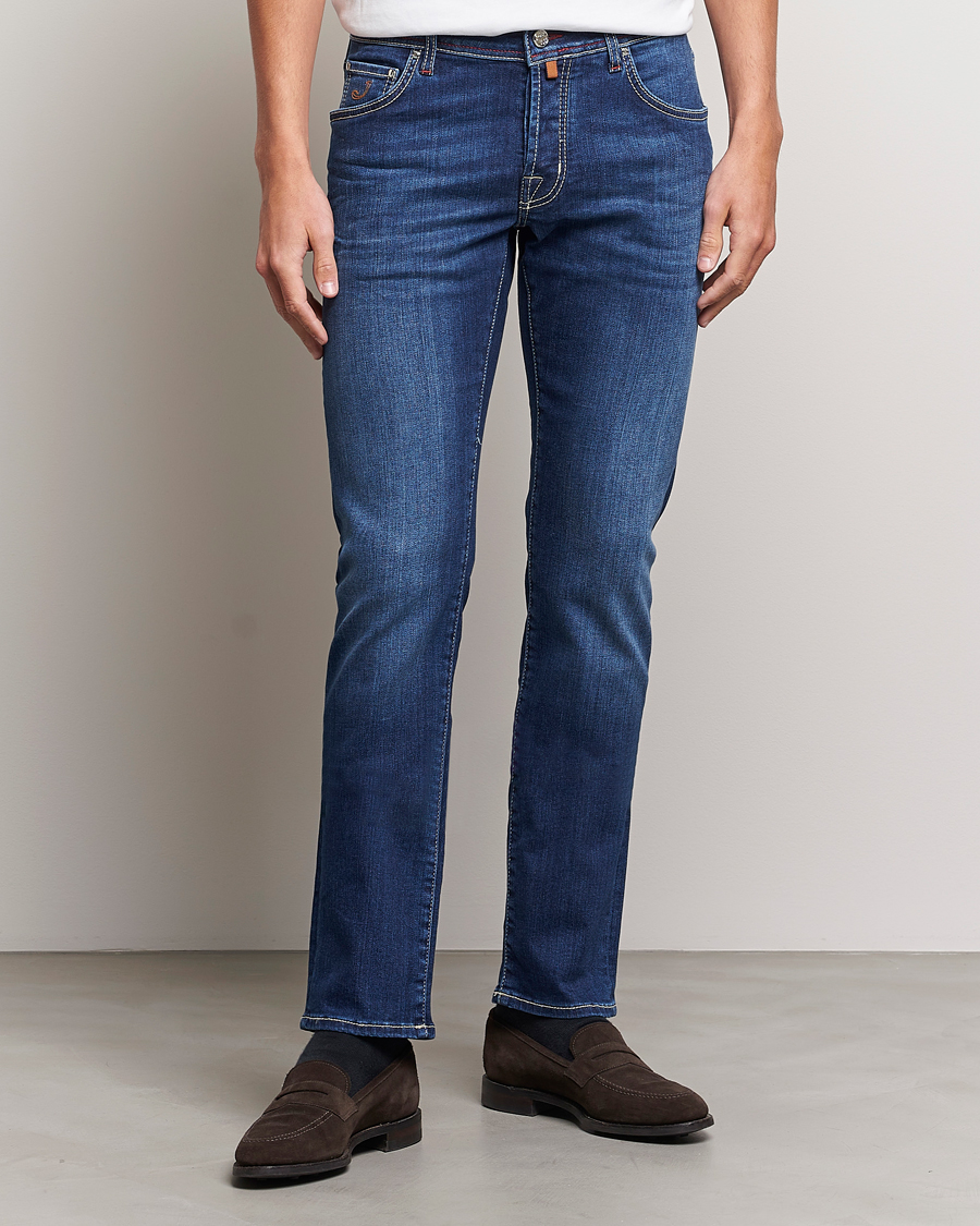 Hombres | Vaqueros | Jacob Cohën | Nick 622 Slim Fit Stretch Jeans Medium Dark