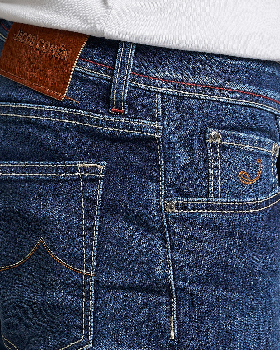 Hombres | Vaqueros | Jacob Cohën | Nick 622 Slim Fit Stretch Jeans Medium Dark