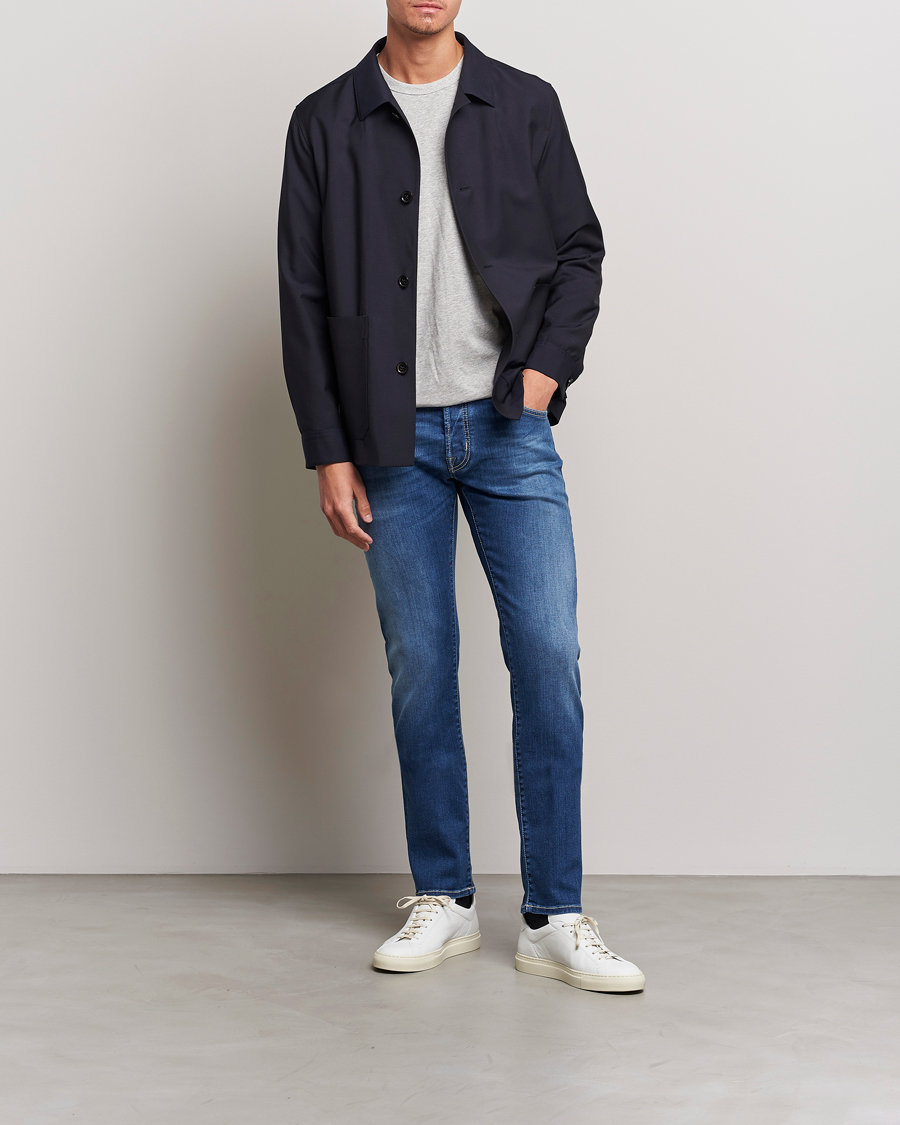 Hombres | Vaqueros | Jacob Cohën | Nick 622 Slim Fit Stretch Jeans Stone Wash