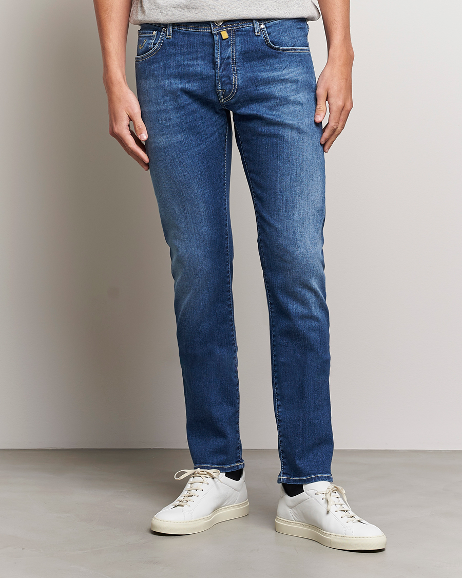 Hombres | Vaqueros | Jacob Cohën | Nick 622 Slim Fit Stretch Jeans Stone Wash