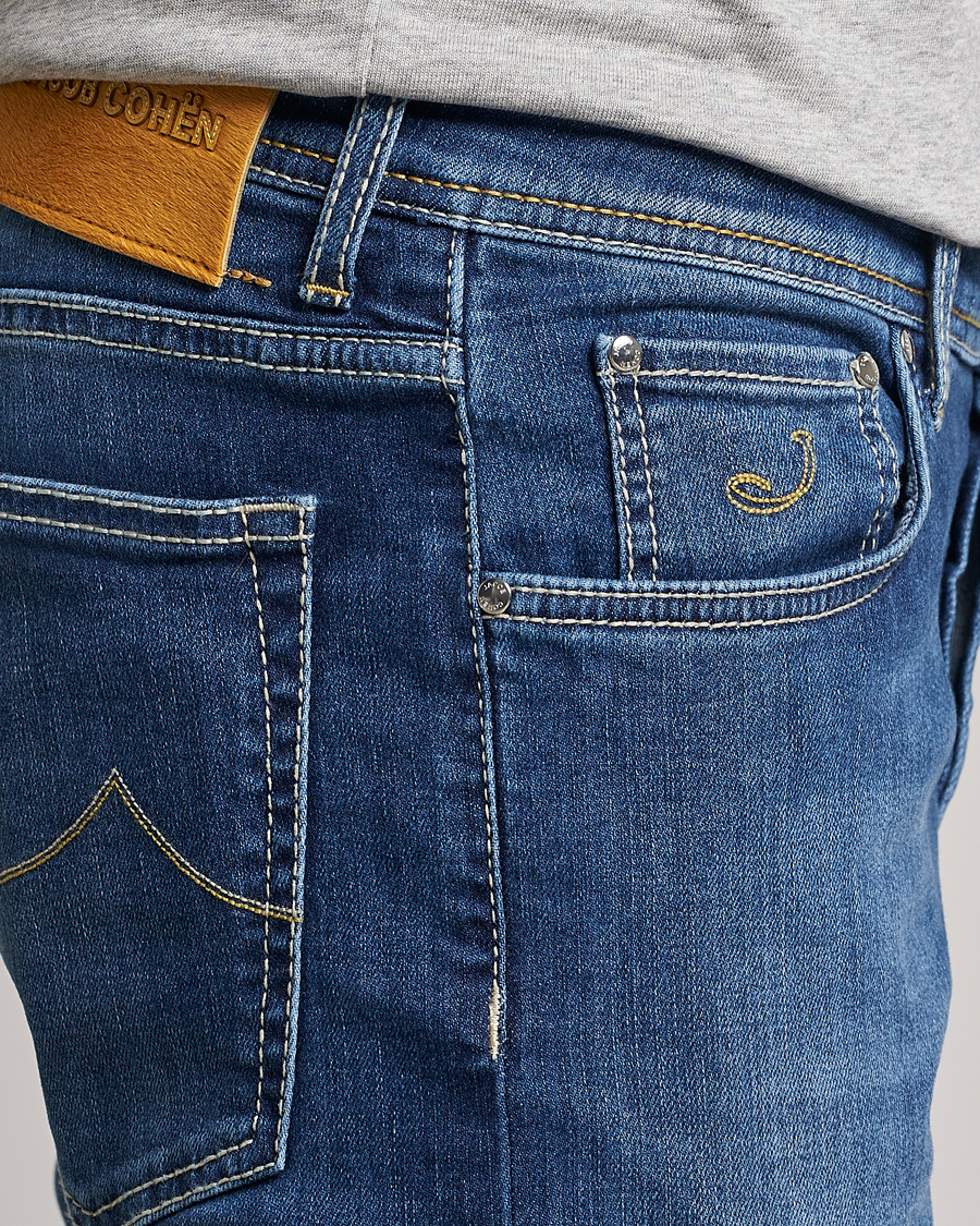 Hombres | Vaqueros | Jacob Cohën | Nick 622 Slim Fit Stretch Jeans Stone Wash