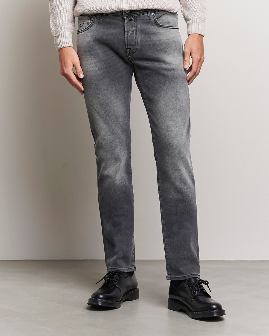 Hombres | Vaqueros | Jacob Cohën | Nick 622 Slim Fit Stretch Jeans Black Medium Wash